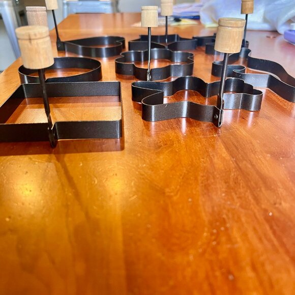 8 Vintage Metal Cookie Cutters, Cookie Molds, Pancake Molds, Gift Tag Cutouts - Picture 2 of 10